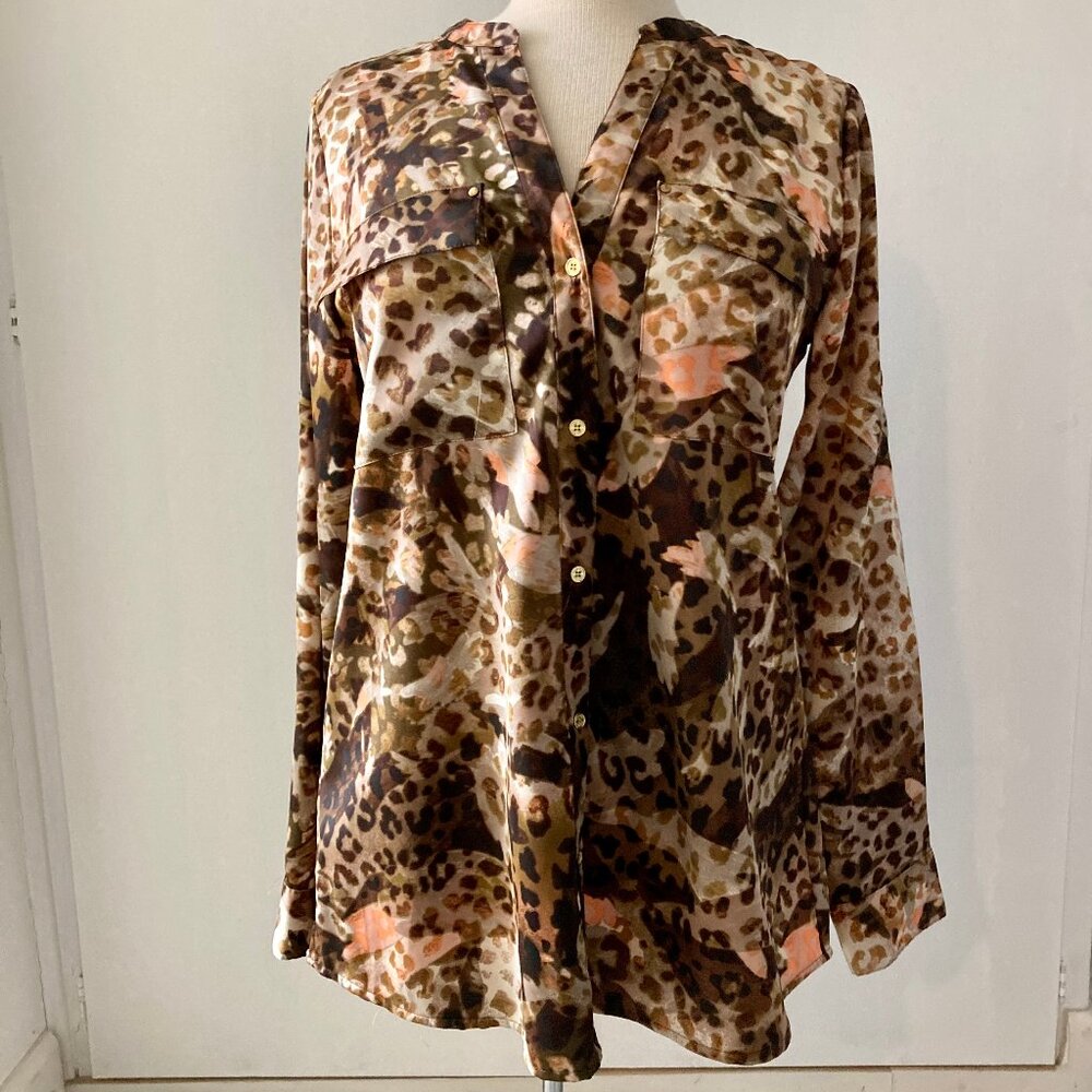 Calvin Klein Blouse S | Abstract Animal Print | Classy & Chic - Picture 3 of 12